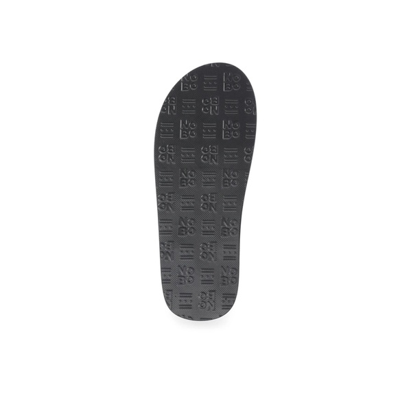 No Boundaries Men's Black & Dark Gray Flip Flops - Picture 4 of 6